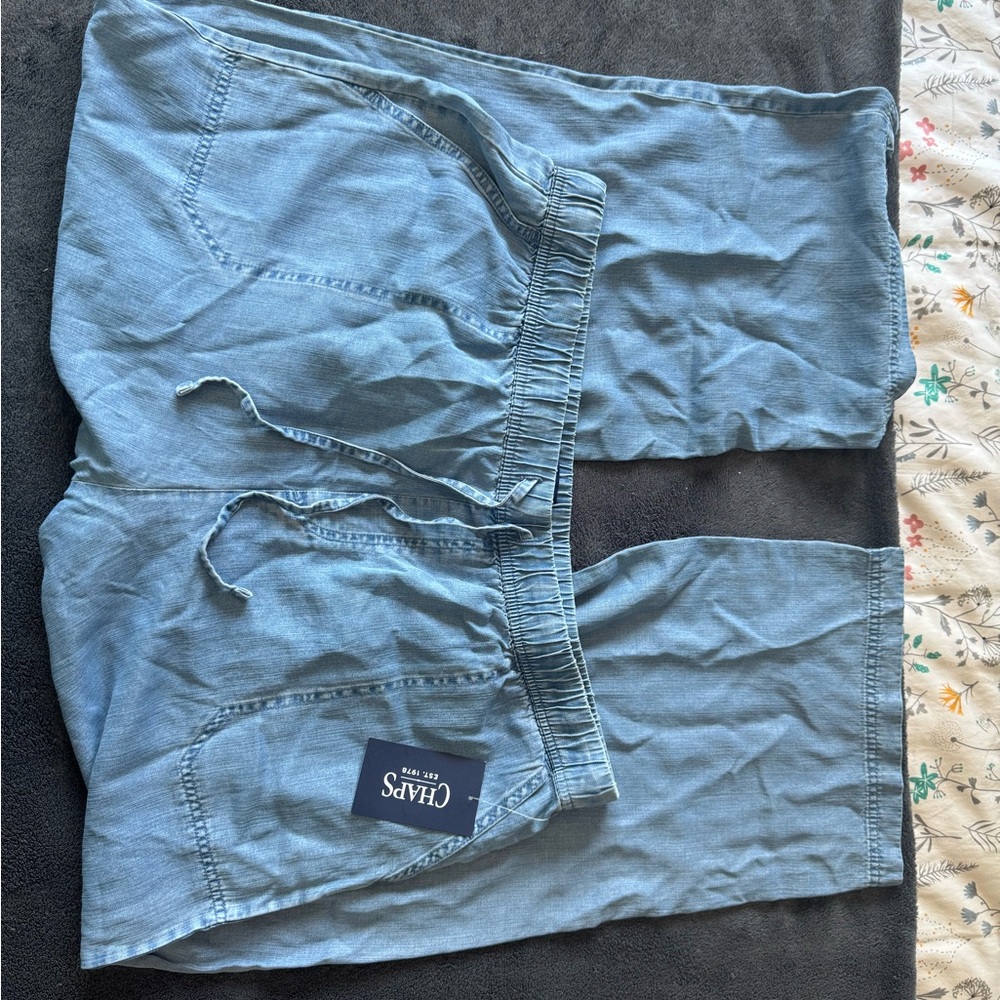 Chaps Casual Blue Denim Trousers